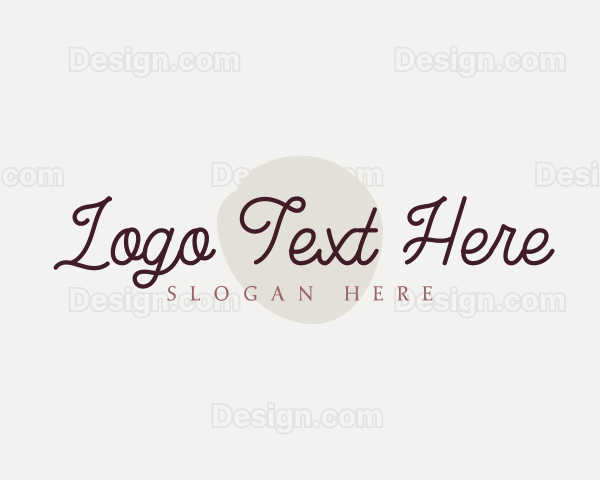 Cosmetics Cursive Wordmark Logo