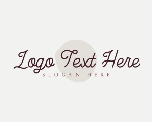 Cosmetics Cursive Wordmark logo