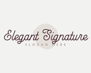 Cosmetics Cursive Wordmark logo design