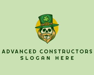 Lucky Skull Leprechaun logo design