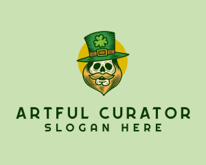 Lucky Skull Leprechaun logo design