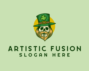 Lucky Skull Leprechaun logo design