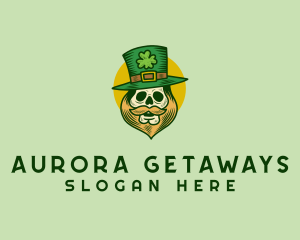 Lucky Skull Leprechaun logo design