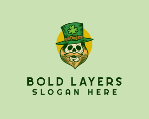 Lucky Skull Leprechaun logo design