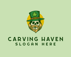 Lucky Skull Leprechaun logo design