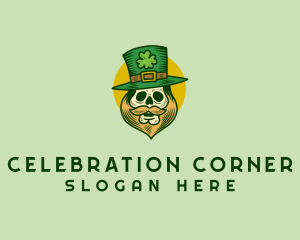 Lucky Skull Leprechaun logo design