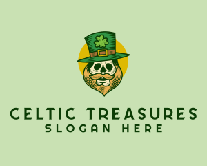 Lucky Skull Leprechaun logo design