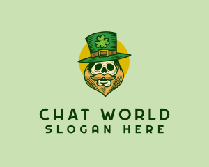 Lucky Skull Leprechaun logo design