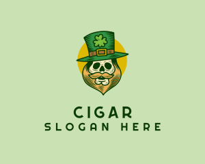 Lucky Skull Leprechaun logo design