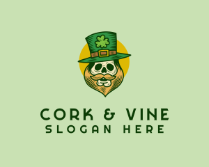 Lucky Skull Leprechaun logo design