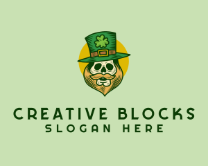 Lucky Skull Leprechaun logo design