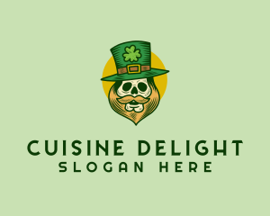 Lucky Skull Leprechaun logo design