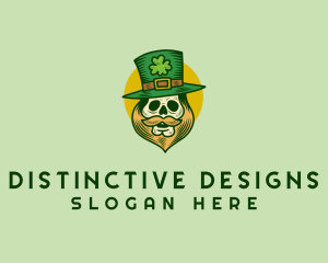 Lucky Skull Leprechaun logo design