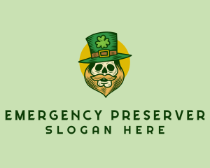 Lucky Skull Leprechaun logo design