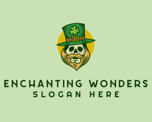 Lucky Skull Leprechaun logo design