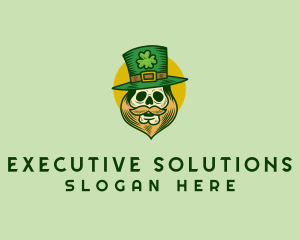 Lucky Skull Leprechaun logo design