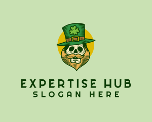 Lucky Skull Leprechaun logo design