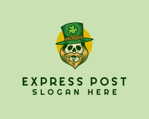 Lucky Skull Leprechaun logo design