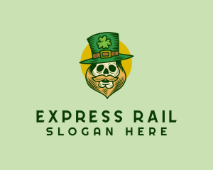 Lucky Skull Leprechaun logo design