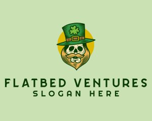 Lucky Skull Leprechaun logo design