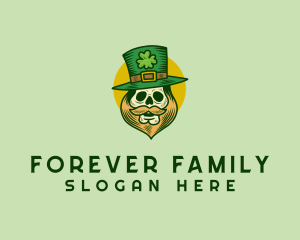 Lucky Skull Leprechaun logo design