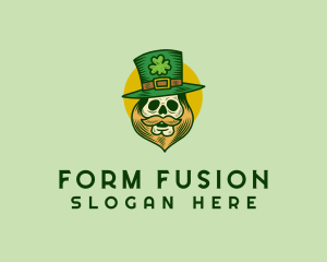 Lucky Skull Leprechaun logo design