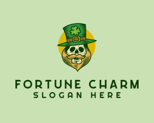 Lucky Skull Leprechaun logo design