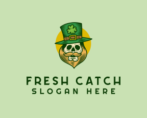 Lucky Skull Leprechaun logo design