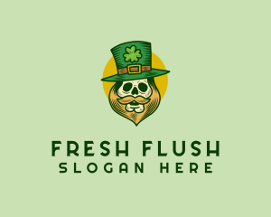 Lucky Skull Leprechaun logo design