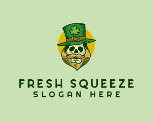 Lucky Skull Leprechaun logo design