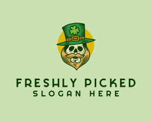 Lucky Skull Leprechaun logo design