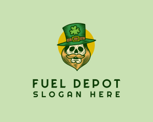 Lucky Skull Leprechaun logo design