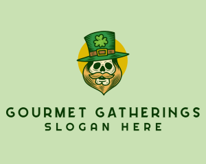 Lucky Skull Leprechaun logo design