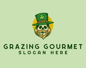 Lucky Skull Leprechaun logo design