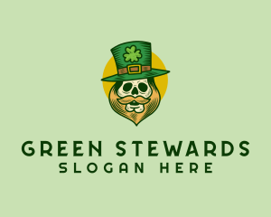 Lucky Skull Leprechaun logo design