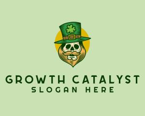 Lucky Skull Leprechaun logo design