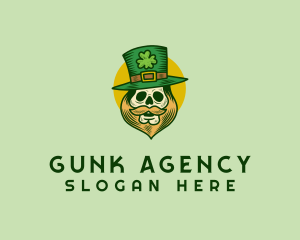 Lucky Skull Leprechaun logo design