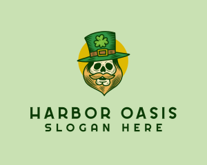 Lucky Skull Leprechaun logo design