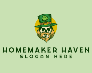 Lucky Skull Leprechaun logo design