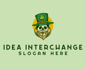 Lucky Skull Leprechaun logo design