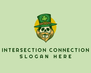 Lucky Skull Leprechaun logo design