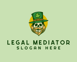 Lucky Skull Leprechaun logo design