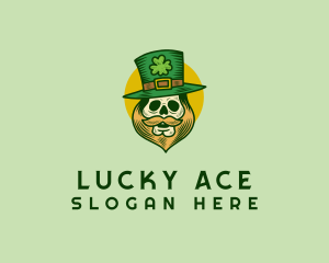 Lucky Skull Leprechaun logo design