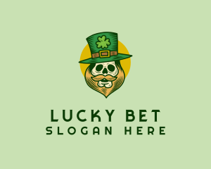 Lucky Skull Leprechaun logo design