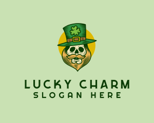 Lucky Skull Leprechaun logo design