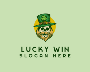 Lucky Skull Leprechaun logo design