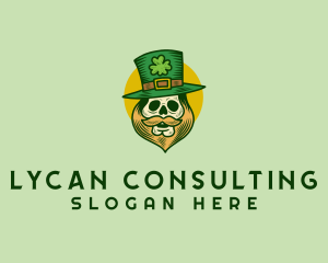 Lucky Skull Leprechaun logo design