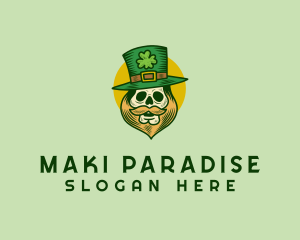 Lucky Skull Leprechaun logo design