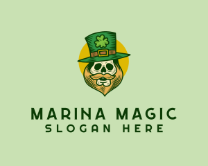 Lucky Skull Leprechaun logo design