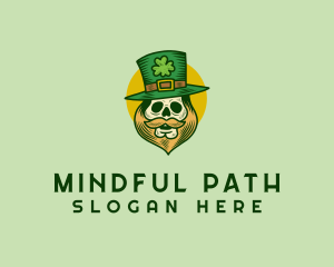 Lucky Skull Leprechaun logo design